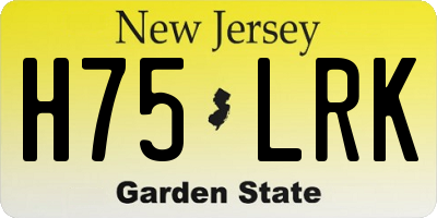 NJ license plate H75LRK