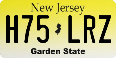 NJ license plate H75LRZ