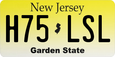NJ license plate H75LSL