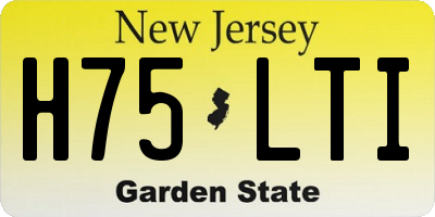 NJ license plate H75LTI