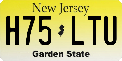 NJ license plate H75LTU