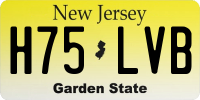 NJ license plate H75LVB