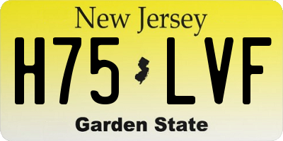 NJ license plate H75LVF