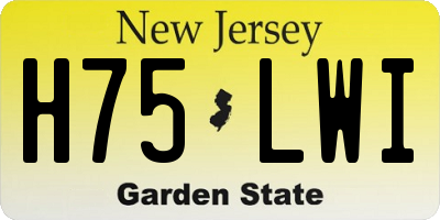 NJ license plate H75LWI