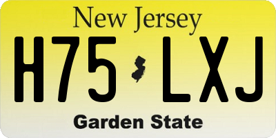 NJ license plate H75LXJ