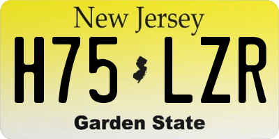 NJ license plate H75LZR