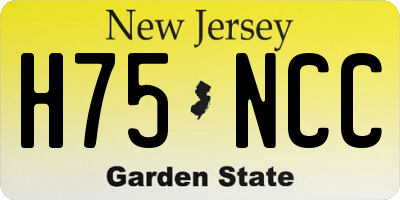 NJ license plate H75NCC