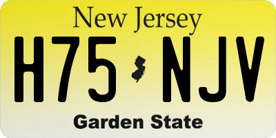 NJ license plate H75NJV