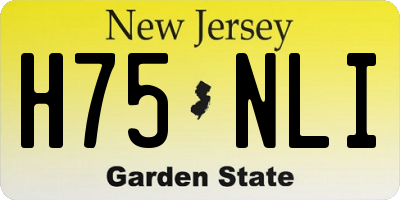 NJ license plate H75NLI