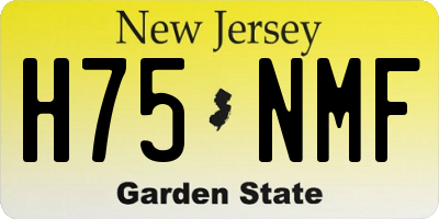 NJ license plate H75NMF