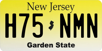 NJ license plate H75NMN