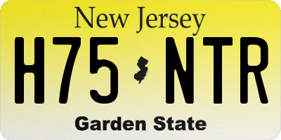NJ license plate H75NTR