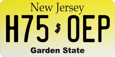 NJ license plate H75OEP
