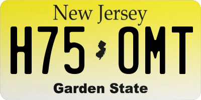 NJ license plate H75OMT