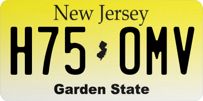 NJ license plate H75OMV