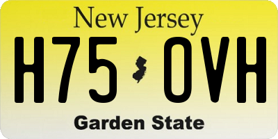 NJ license plate H75OVH