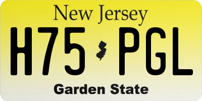 NJ license plate H75PGL
