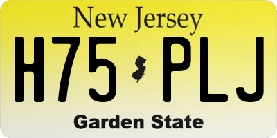 NJ license plate H75PLJ