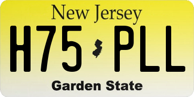 NJ license plate H75PLL