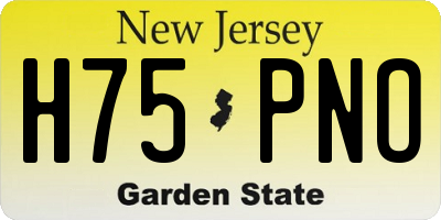NJ license plate H75PNO