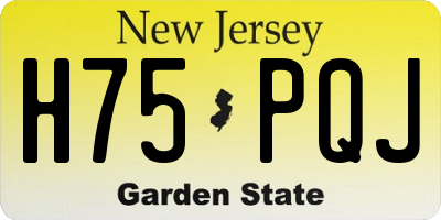 NJ license plate H75PQJ