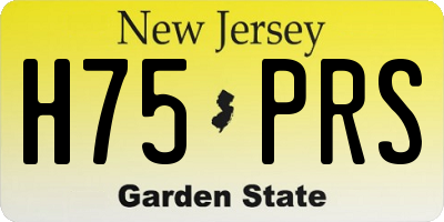 NJ license plate H75PRS