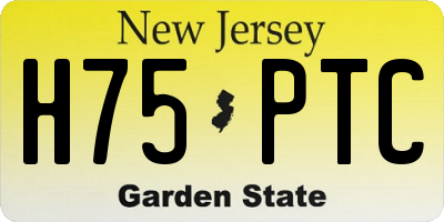 NJ license plate H75PTC