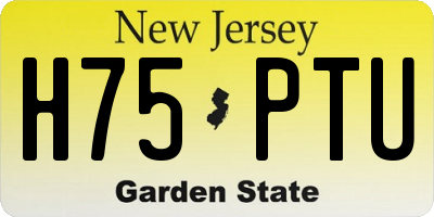 NJ license plate H75PTU