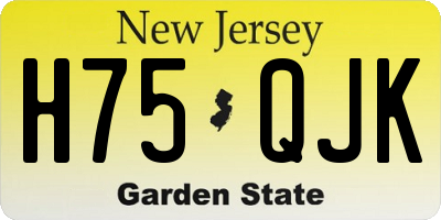 NJ license plate H75QJK