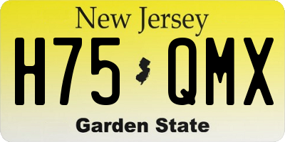 NJ license plate H75QMX