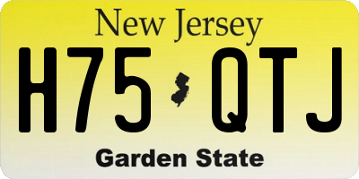 NJ license plate H75QTJ
