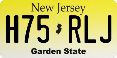NJ license plate H75RLJ