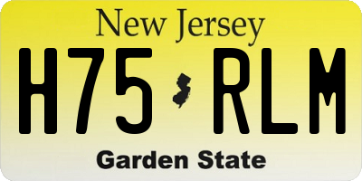 NJ license plate H75RLM