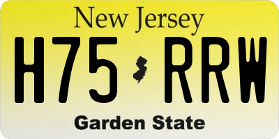 NJ license plate H75RRW