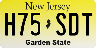 NJ license plate H75SDT