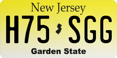 NJ license plate H75SGG
