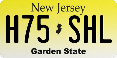 NJ license plate H75SHL