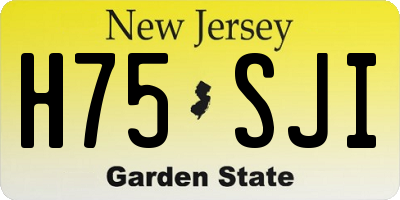 NJ license plate H75SJI