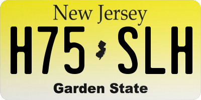 NJ license plate H75SLH