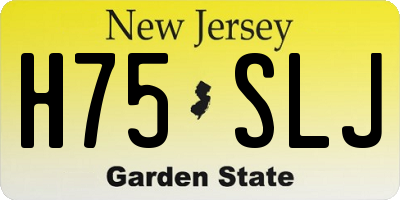 NJ license plate H75SLJ