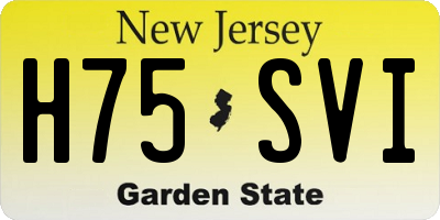NJ license plate H75SVI