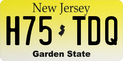NJ license plate H75TDQ