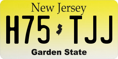 NJ license plate H75TJJ