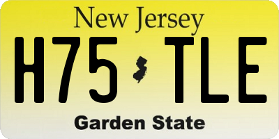 NJ license plate H75TLE