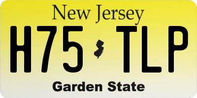 NJ license plate H75TLP