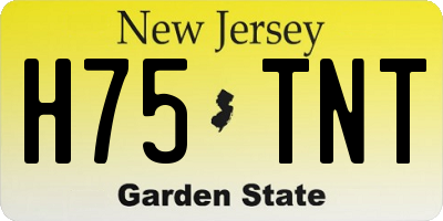 NJ license plate H75TNT