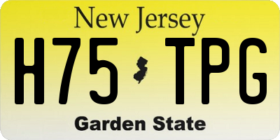 NJ license plate H75TPG