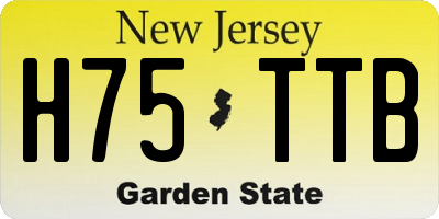 NJ license plate H75TTB