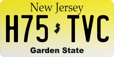 NJ license plate H75TVC