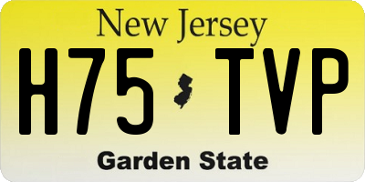 NJ license plate H75TVP